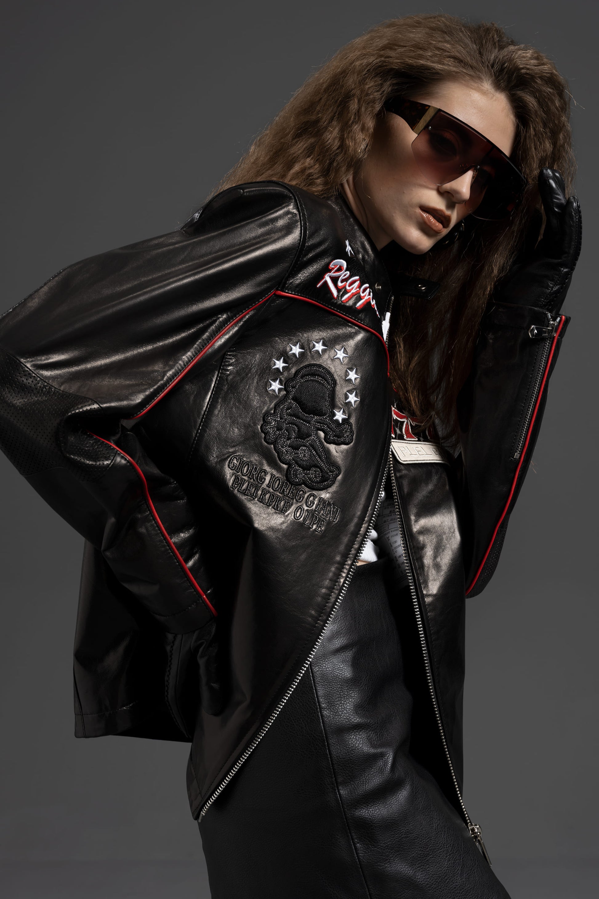 Palaleather Women's Cropped Biker Leather Jacket