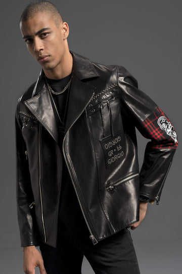 Punk Leather Jacket for Mens in USA | PalaLeather
