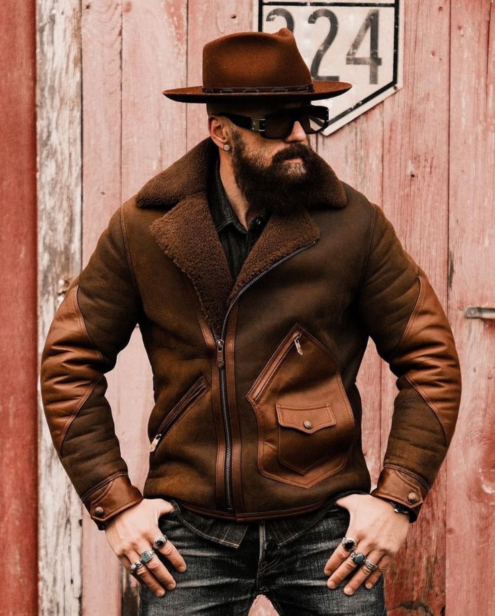 Men’s Sheepskin Leather Jacket & Coat