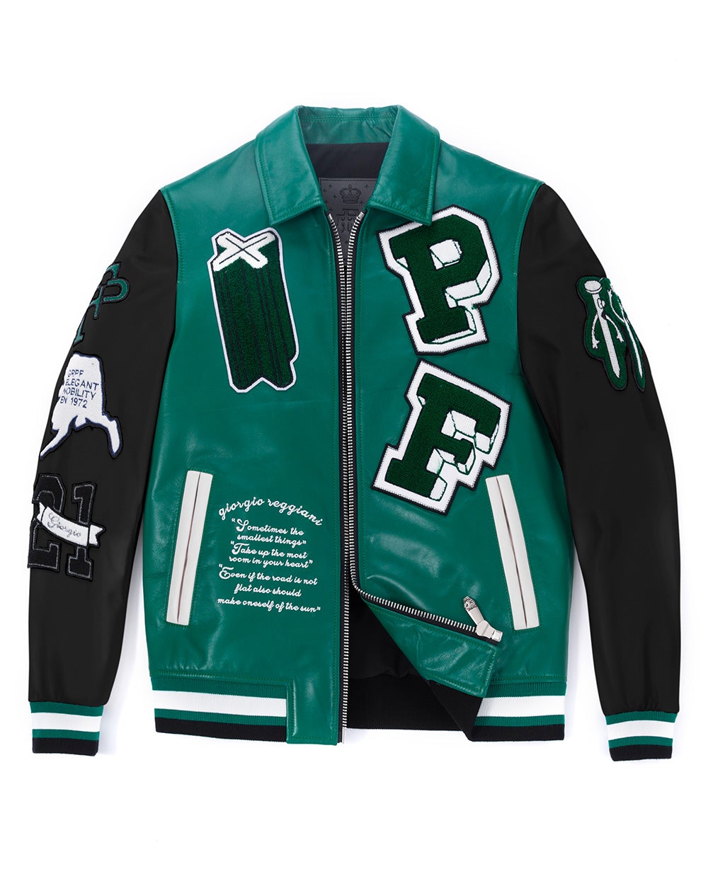 vuitton green varsity bomber jacket