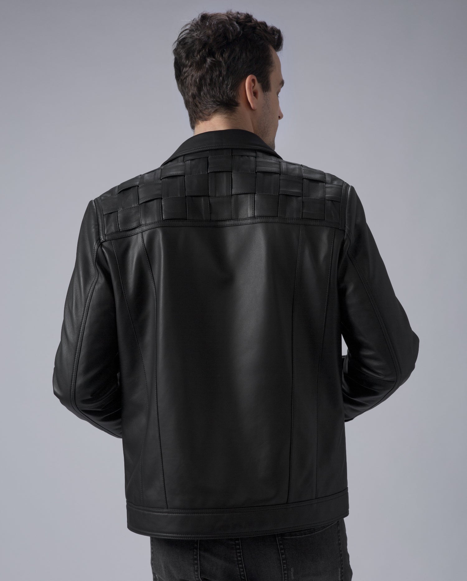 PalaLeather Men's Leather Trucker Jacket