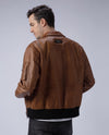 Air Force A-2 Goatskin Leather Flight Bomber Jacket - Brown