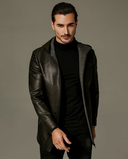 Top Hooded Genuine Leather Coat & Jacket | PalaLeather