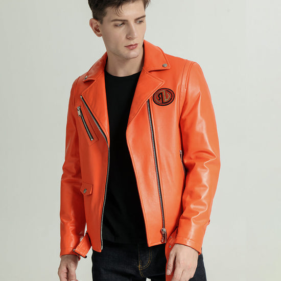 Best Men's Casual Zippered Moto Genuine Leather Jacket | PalaLeather