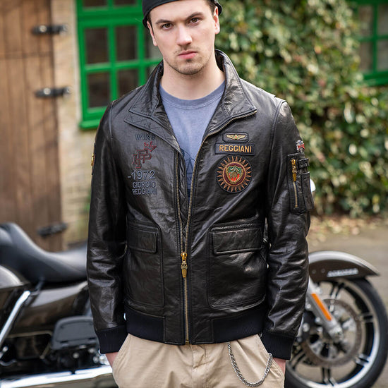 Men's Fashionable Casual Moto Genuine Leather Jacket | PalaLeather