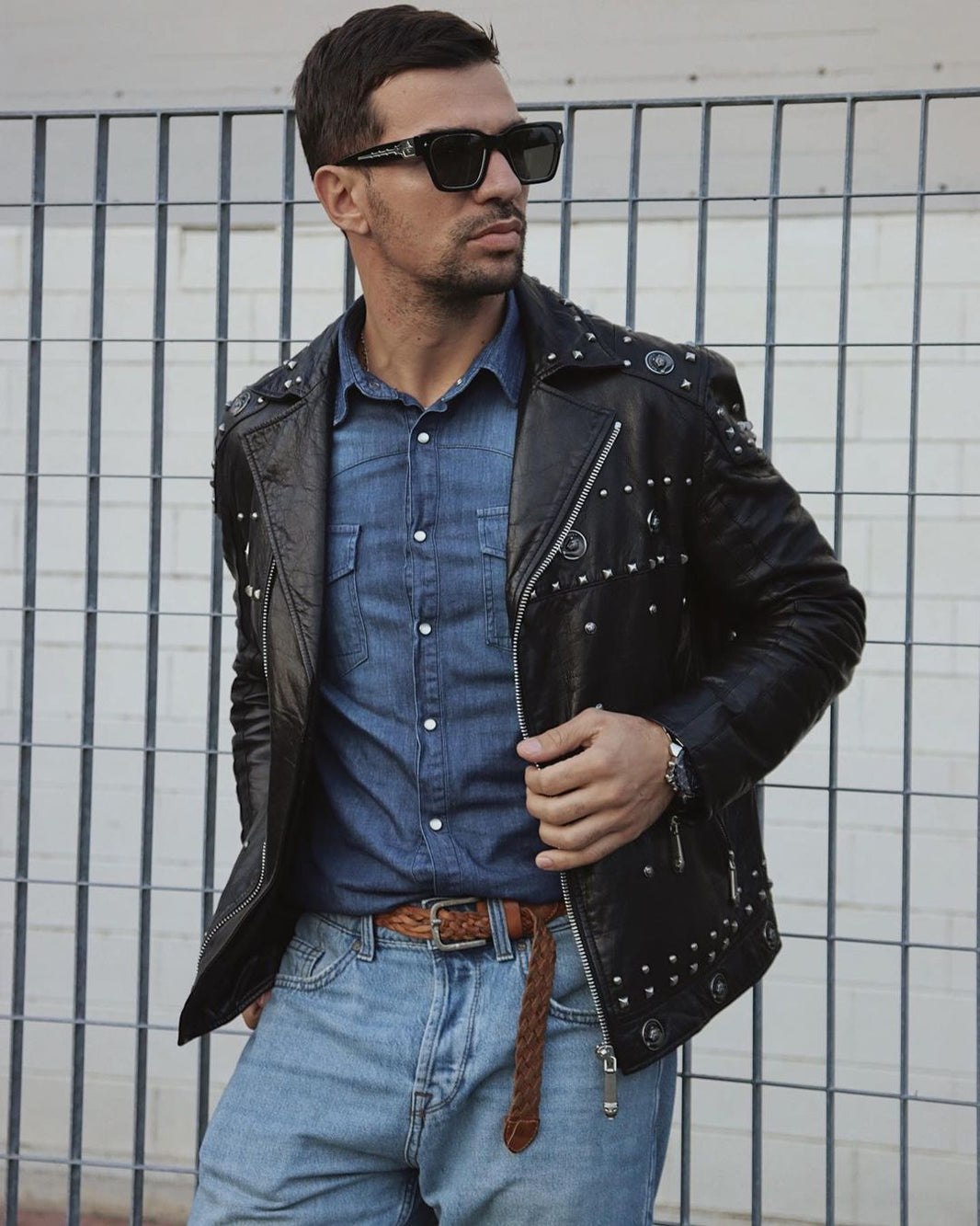 Punk Leather Jacket for Mens in USA | PalaLeather