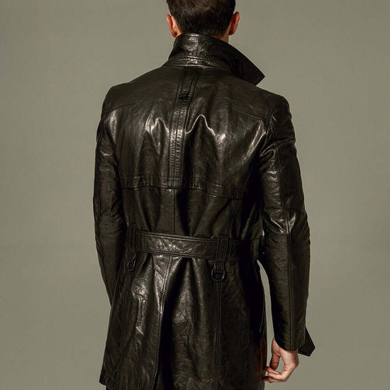 Vegetable Tanned Goatskin Leather Coat